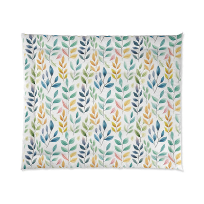 Watercolor Leaves Blanket - Embrace Nature's Beauty