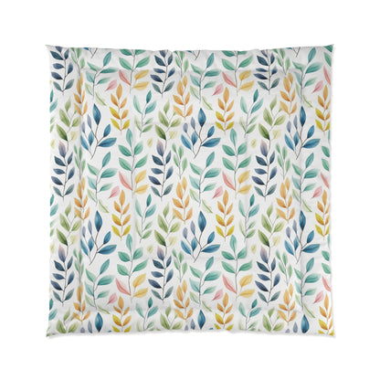 Watercolor Leaves Blanket - Embrace Nature's Beauty