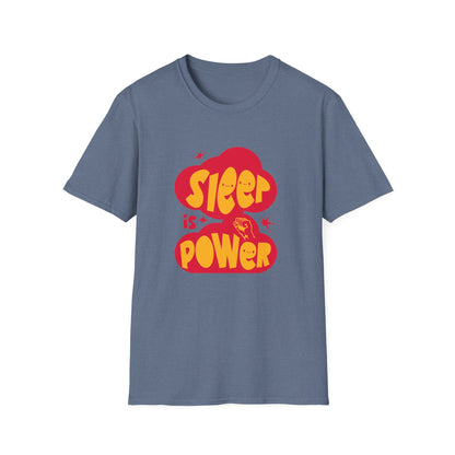 "Sleep is Power" Unisex Softstyle T-Shirt - Recharge in Comfort