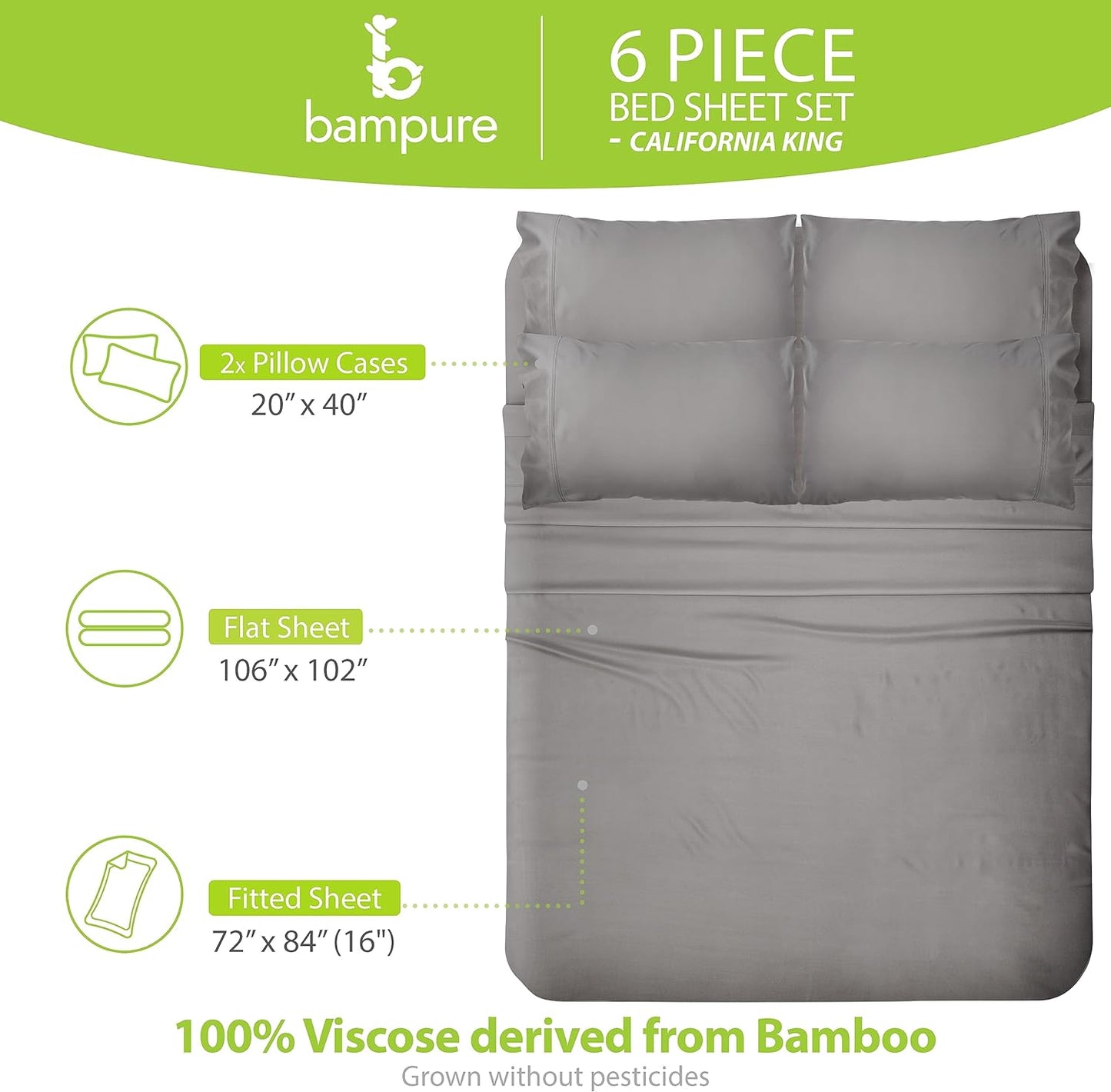 Cooling Bamboo California King Sheet Set