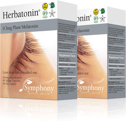 Herbatonin™ Natural Plant Melatonin Sleep Aid - Pure Plant-Sourced 0.3mg Supplement for Natural Sleep Support & Immune Health