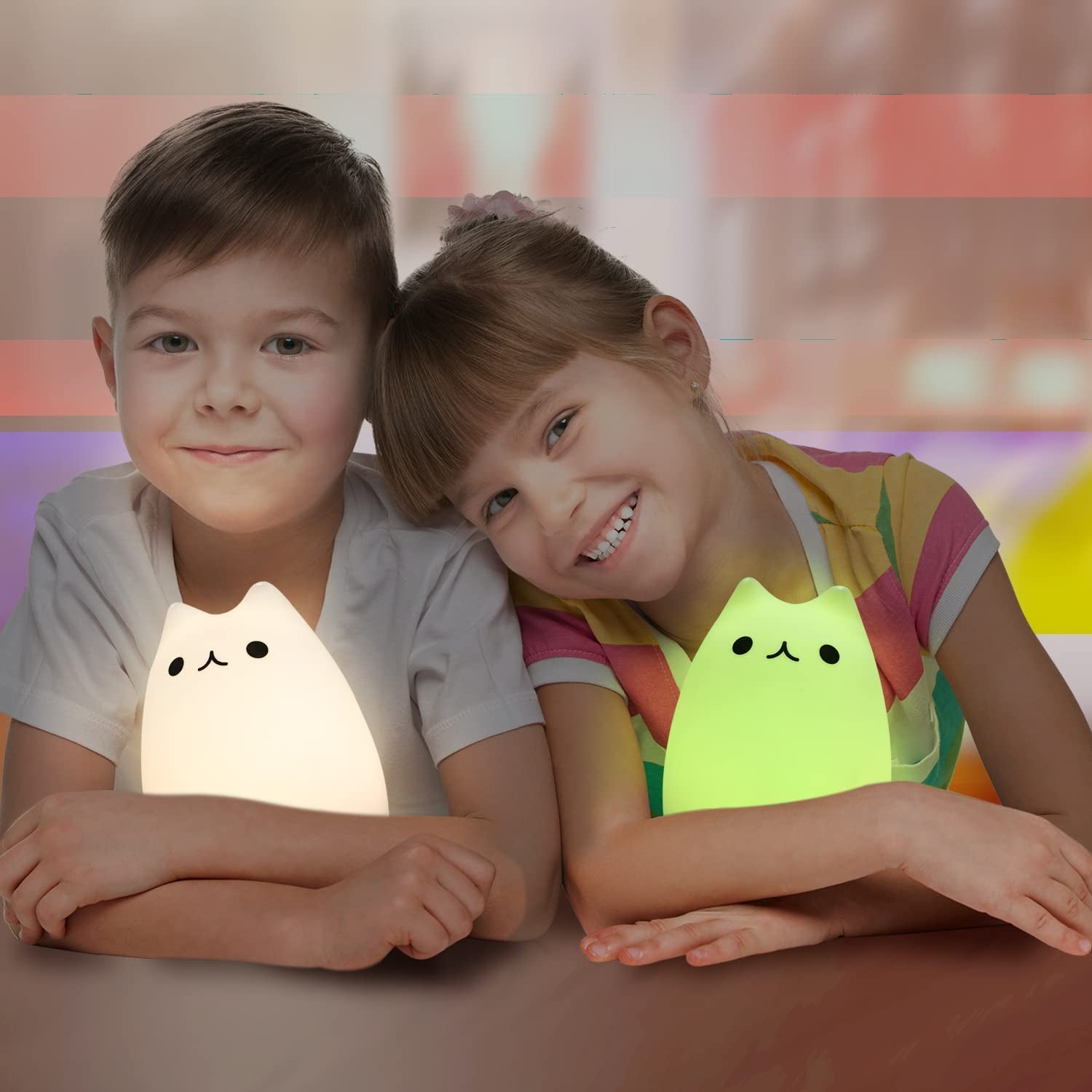 Glowy Kitty: Colorful Night Light for Kids