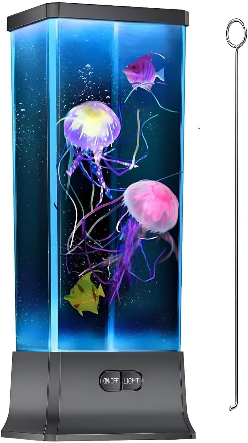       Jellyfish Mood Lamp: Color-Changing Relaxation Light (Black Base)