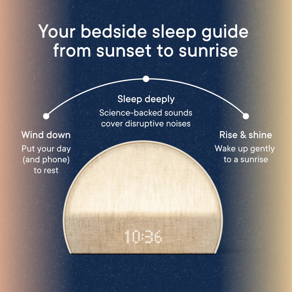 Restore 2 Sunrise Alarm Clock, Sound Machine, Smart Light (Slate) ー Your Bedside Sleep Guide, White Noise, Custom Sleep Routines, Dimmable Clock, Deep Sleep, Gentle Alarm, Wake up Rested