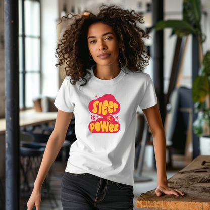 "Sleep is Power" Unisex Softstyle T-Shirt - Recharge in Comfort