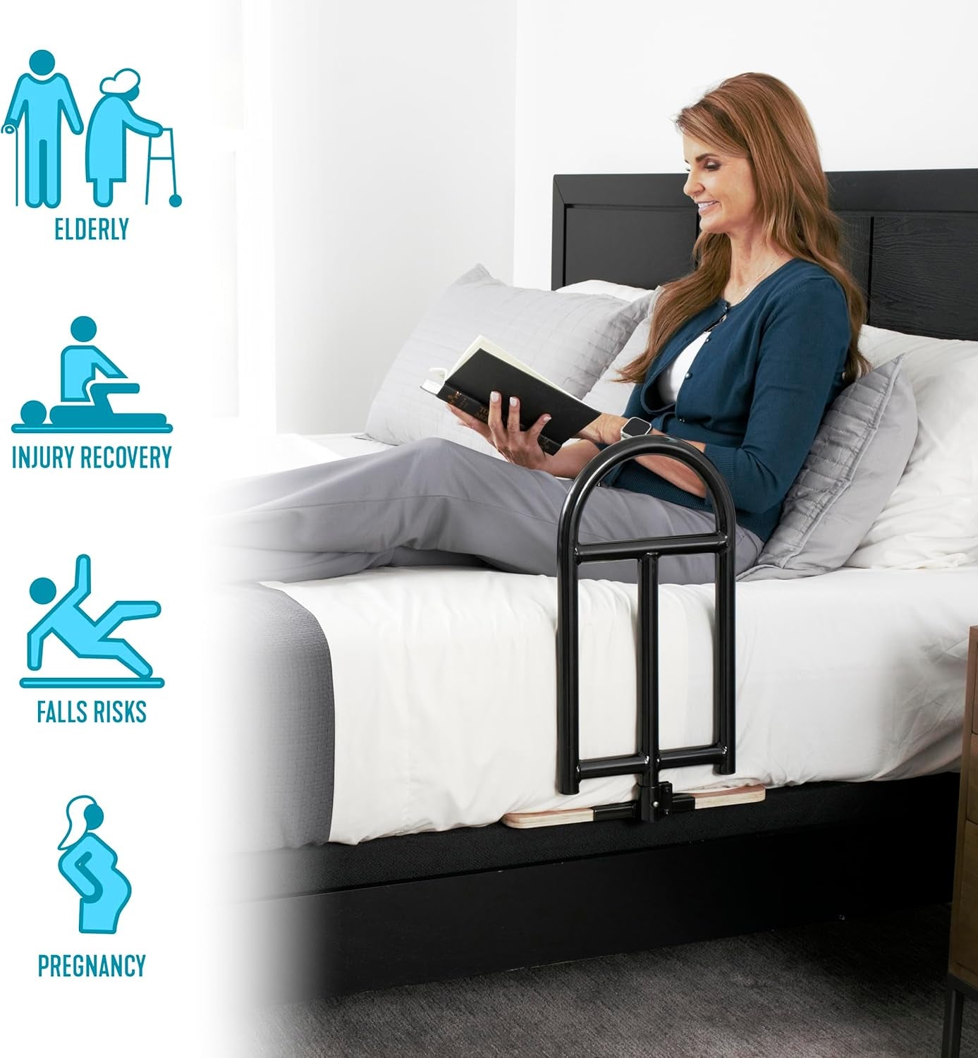 BedCane Bed Rail with Storage: Safe & Secure Bedside Support