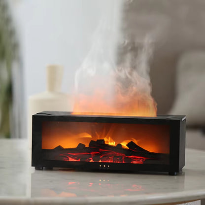 Cozy Fireplace Diffuser: Aromatherapy and Humidification