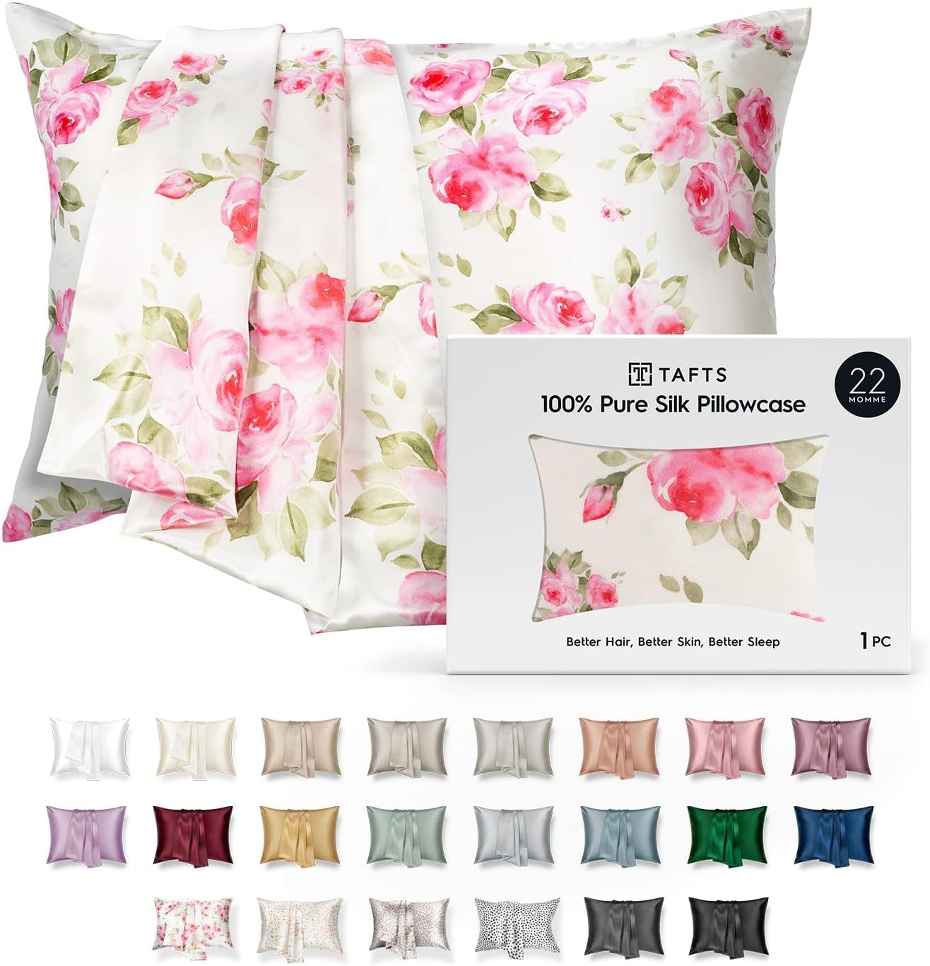 Luxury Misty Rose Pink Silk Pillowcase - 100% Pure Mulberry 6A Silk for Hair & Skin, Cooling & Organic