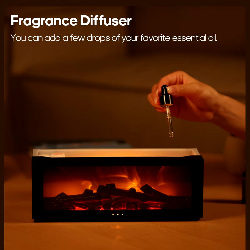 Cozy Fireplace Diffuser: Aromatherapy and Humidification