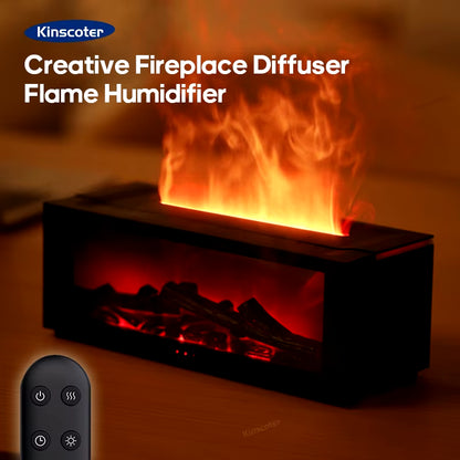 Cozy Fireplace Diffuser: Aromatherapy and Humidification