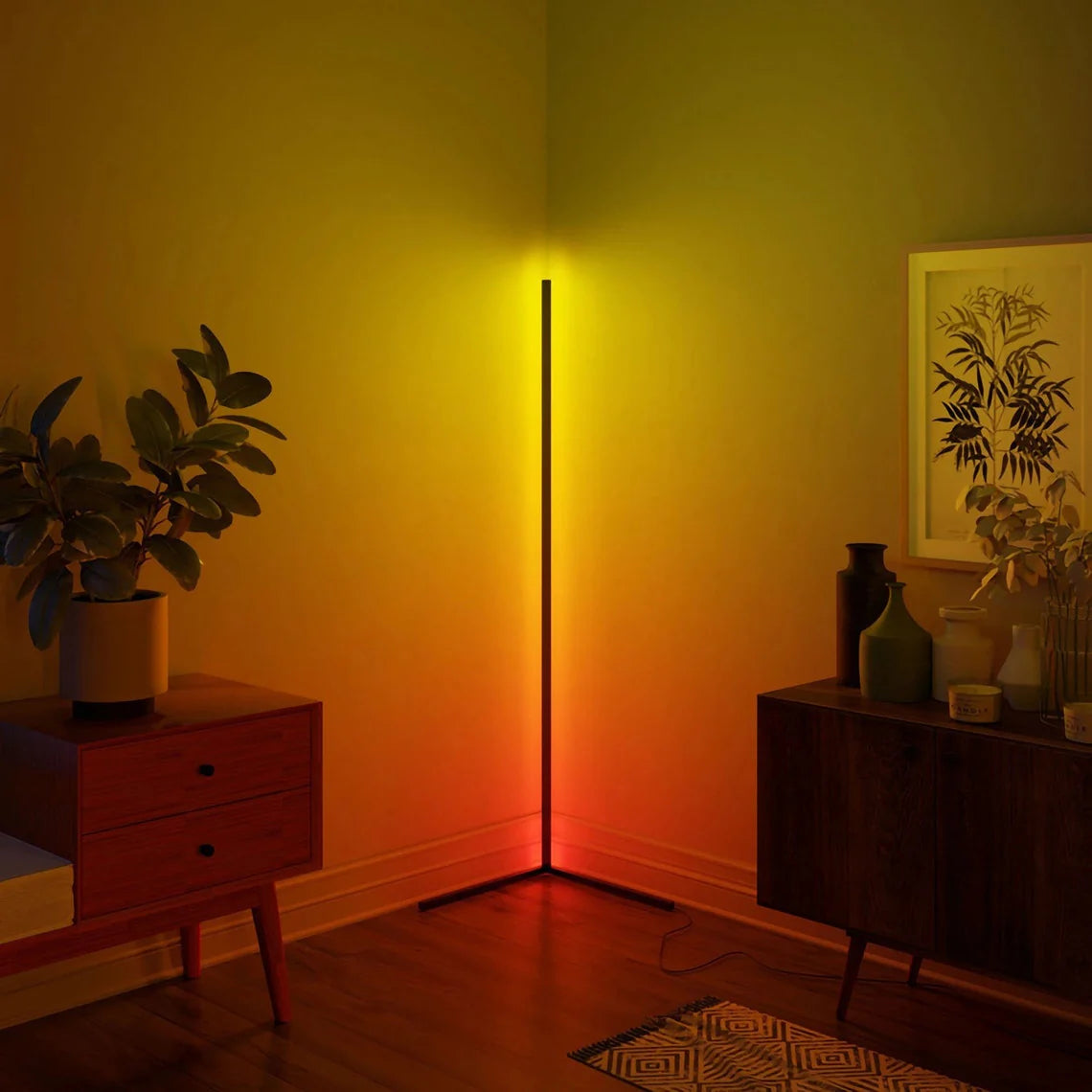 Corner Glow: Stylish Space-Saving LED Lamp